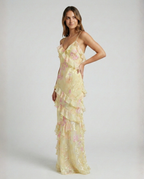 EVIE | Tiered Ruffle Skirt Sleeveless Maxi Dress