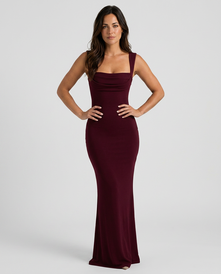 EVIE | Square Neck Sleeveless Maxi Dress