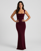 EVIE | Square Neck Sleeveless Maxi Dress