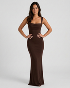 EVIE | Square Neck Sleeveless Maxi Dress