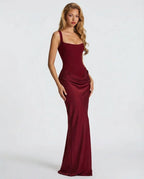 EVIE | Corset Draped Skirt Maxi Dress