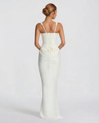 EVIE | Corset Draped Skirt Maxi Dress