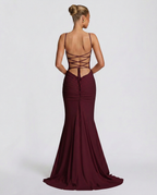 EVIE | Satin-Look Sleeveless Wedding Guest Maxi Dress
