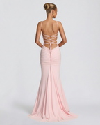 EVIE | Satin-Look Sleeveless Wedding Guest Maxi Dress
