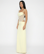 EVIE | Lace Panel Tie-Shoulder Maxi Dress