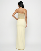 EVIE | Lace Panel Tie-Shoulder Maxi Dress