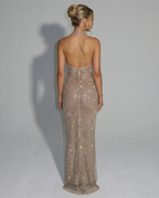 EVIE | Sequin Halter Neck Bodycon Maxi Dress