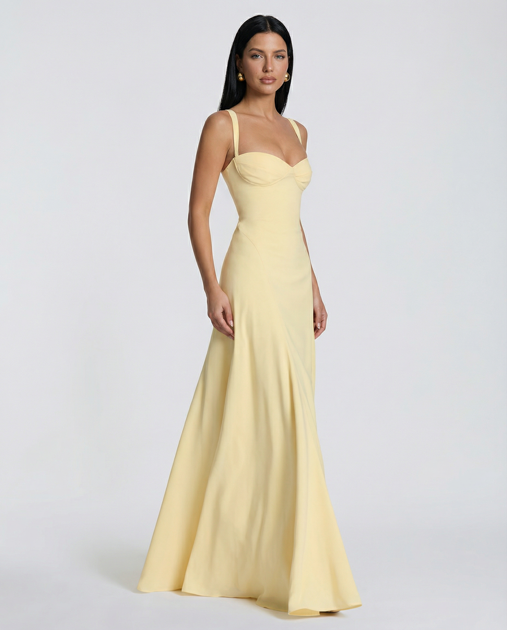 EVIE | Corset Lace-Up Back Maxi Dress