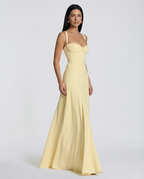 EVIE | Corset Lace-Up Back Maxi Dress