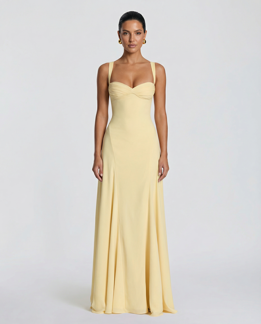 EVIE | Corset Lace-Up Back Maxi Dress