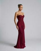 EVIE | Strapless Sequin Maxi Dress