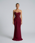 EVIE | Strapless Sequin Maxi Dress