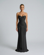 EVIE | Strapless Sequin Maxi Dress