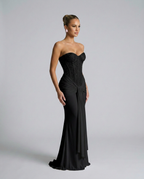 EVIE | Strapless Sequin Maxi Dress