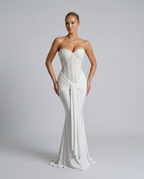 EVIE | Strapless Sequin Maxi Dress