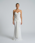 EVIE | Strapless Sequin Maxi Dress
