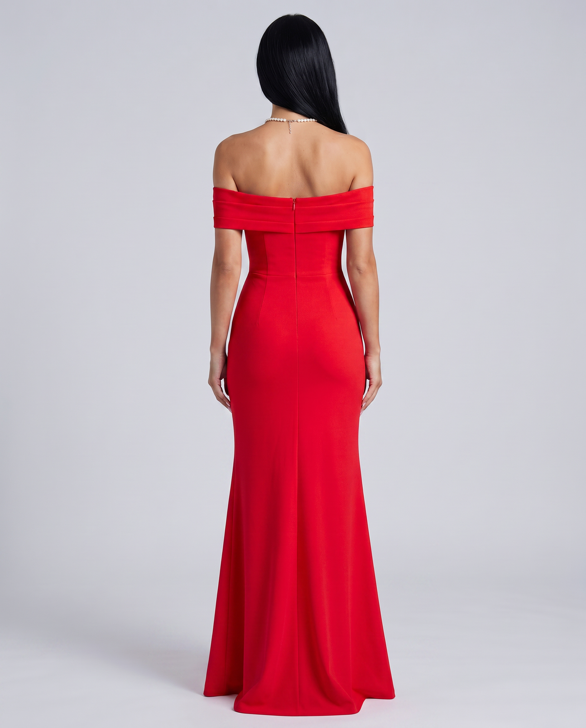 EVIE | Off Shoulder High Slit Bodycon Maxi Dress