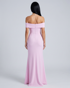 EVIE | Off Shoulder High Slit Bodycon Maxi Dress