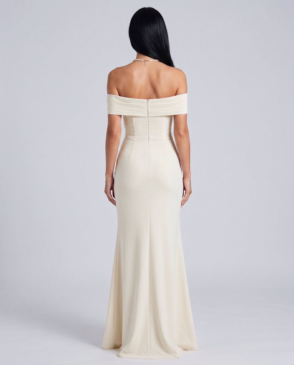 EVIE | Off Shoulder High Slit Bodycon Maxi Dress