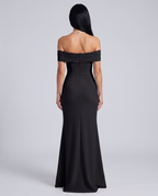 EVIE | Off Shoulder High Slit Bodycon Maxi Dress