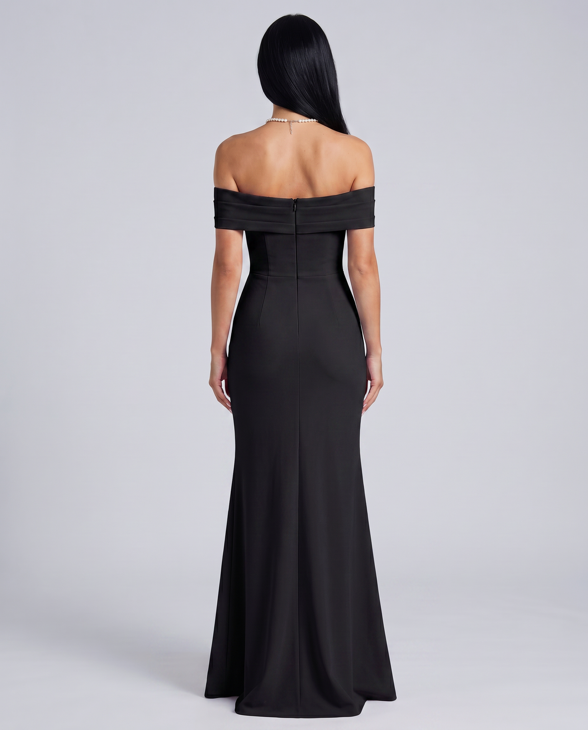 EVIE | Off Shoulder High Slit Bodycon Maxi Dress
