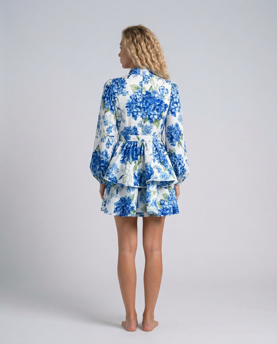 EVIE | Tiered Peplum Mini Dress