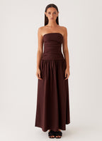 EVIE | Cowl Neck Slinky Bias Cut Maxi Dress