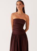 EVIE | Cowl Neck Slinky Bias Cut Maxi Dress