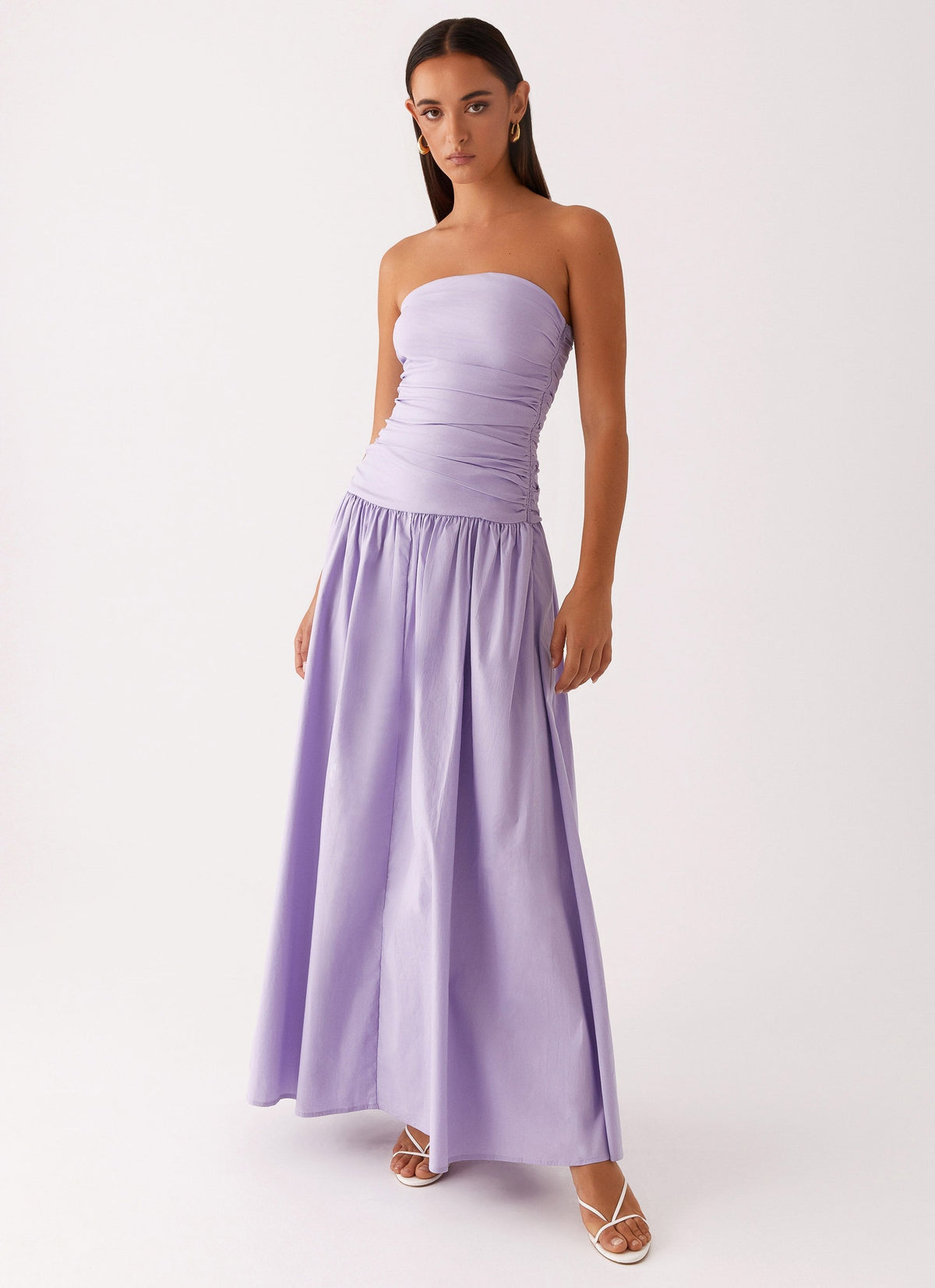 EVIE | Cowl Neck Slinky Bias Cut Maxi Dress