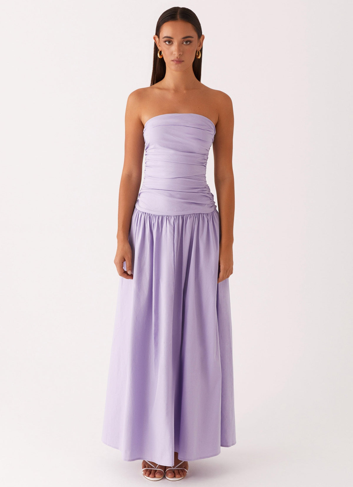 EVIE | Cowl Neck Slinky Bias Cut Maxi Dress