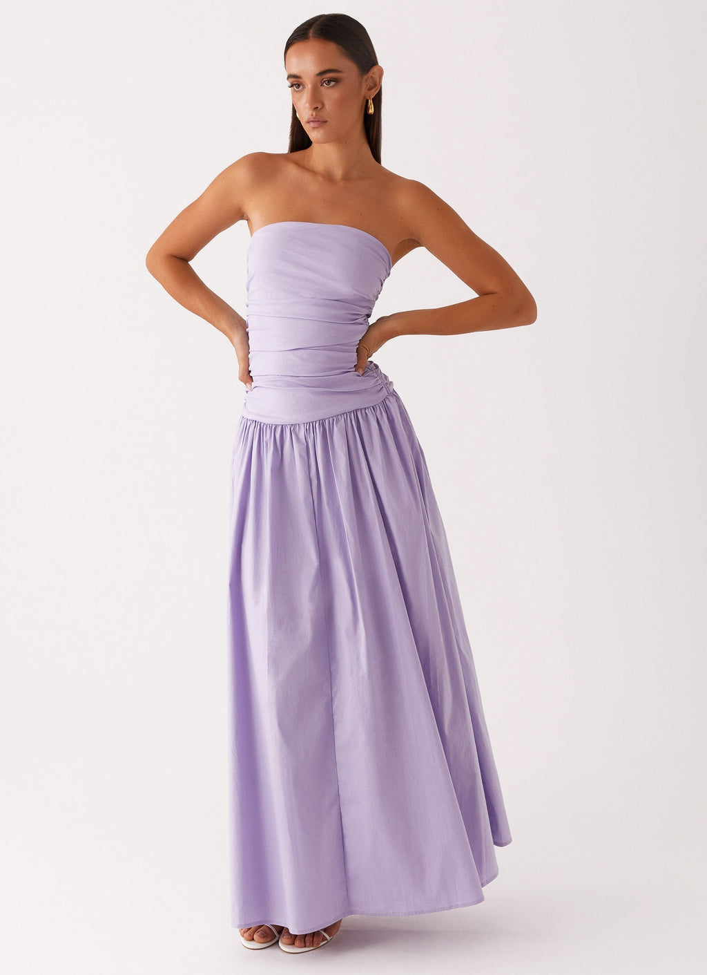 EVIE | Cowl Neck Slinky Bias Cut Maxi Dress