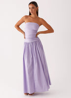 EVIE | Cowl Neck Slinky Bias Cut Maxi Dress