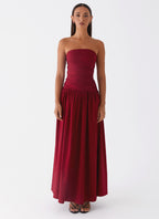 EVIE | Cowl Neck Slinky Bias Cut Maxi Dress