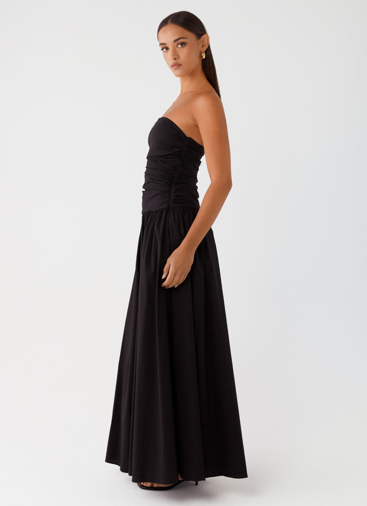 EVIE | Cowl Neck Slinky Bias Cut Maxi Dress