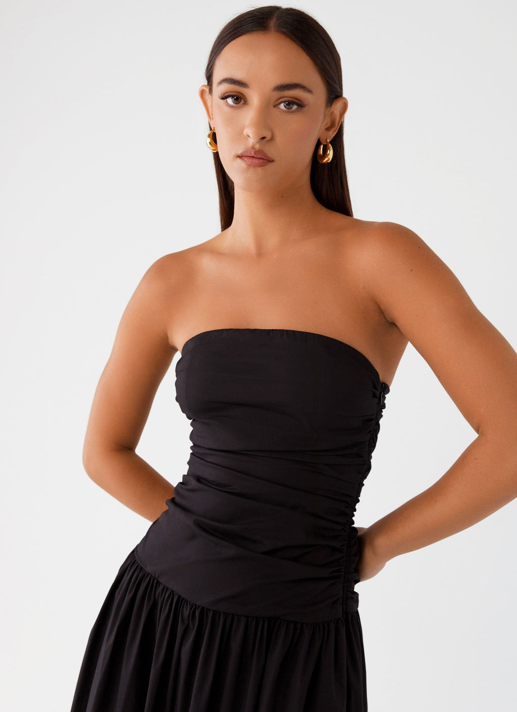 EVIE | Cowl Neck Slinky Bias Cut Maxi Dress