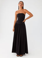 EVIE | Cowl Neck Slinky Bias Cut Maxi Dress