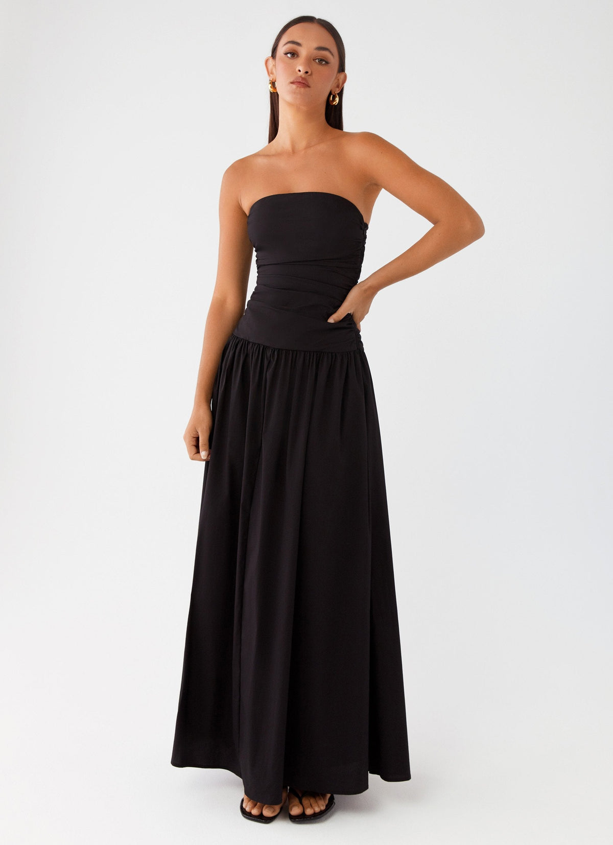 EVIE | Cowl Neck Slinky Bias Cut Maxi Dress