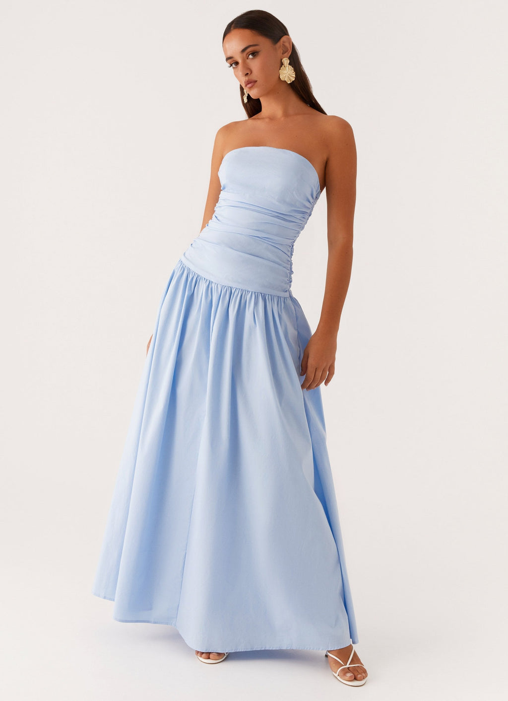 EVIE | Cowl Neck Slinky Bias Cut Maxi Dress
