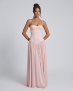 EVIE | Bustier Corset Boning Structured Maxi Dress