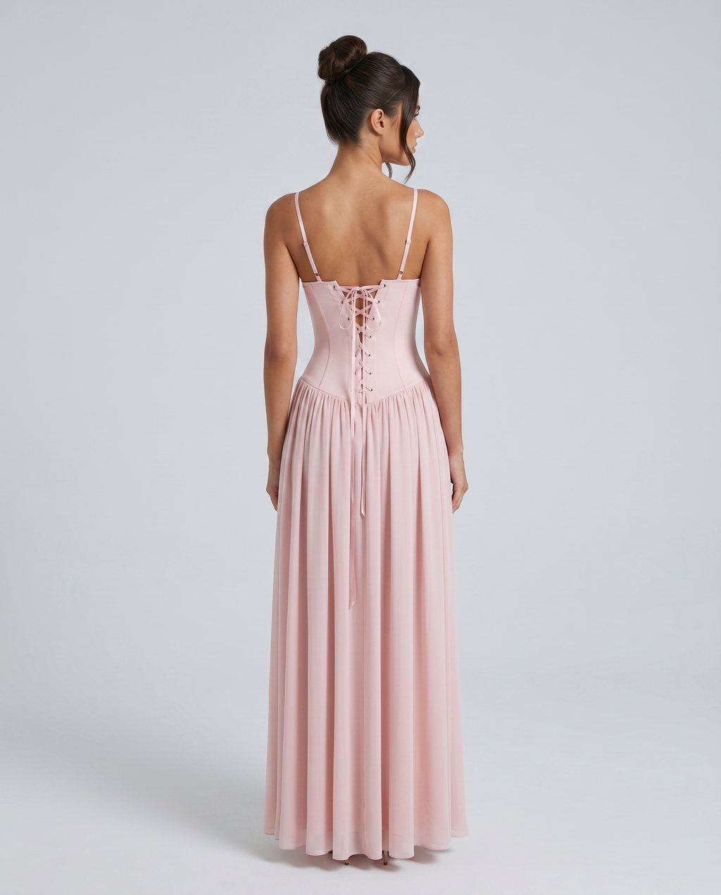 EVIE | Bustier Corset Boning Structured Maxi Dress