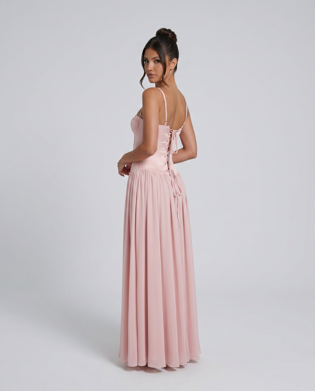 EVIE | Bustier Corset Boning Structured Maxi Dress