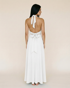 EVIE | Halter Neck Wrap High Slit Maxi Dress