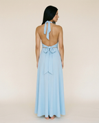 EVIE | Halter Neck Wrap High Slit Maxi Dress