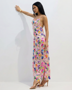 EVIE | Sequin Embroidered Backless Maxi Dress
