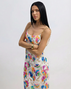 EVIE | Sequin Embroidered Backless Maxi Dress