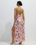EVIE | Sequin Embroidered Backless Maxi Dress