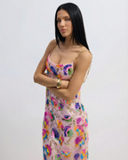 EVIE | Sequin Embroidered Backless Maxi Dress
