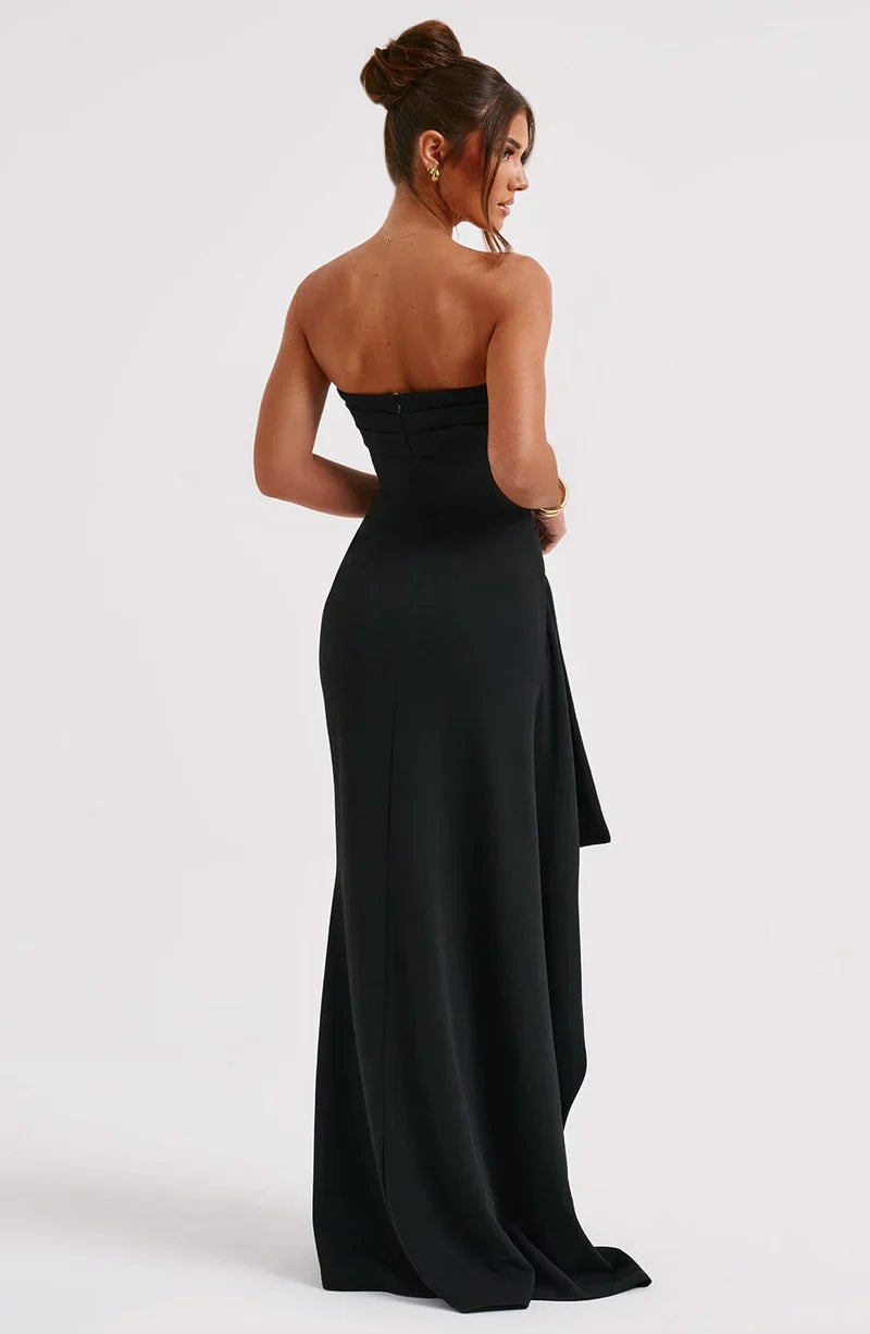 EVIE | Strapless Twisted Maxi Dress