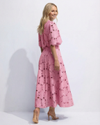 EVIE | Floral Lace Short Sleeve Crop Top Maxi Skirt Set