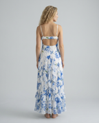 EVIE | Floral Ruffle Sleeveless Maxi Dress